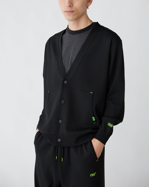 Smooth Tech Knit Cardigan ブラック・ACD-002433 ブラック(黒色)・_5枚目