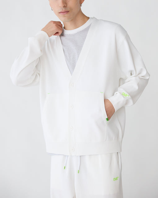 Smooth Tech Knit Cardigan ホワイト・ACD-002437 ホワイト(白色)・_5枚目