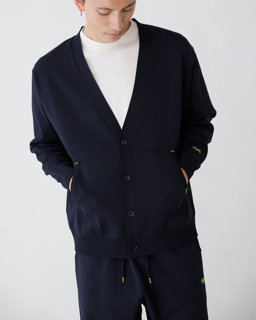 Smooth Tech Knit Cardigan ダークネイビー・ACD-002435 ネイビー(紺色)・_5枚目