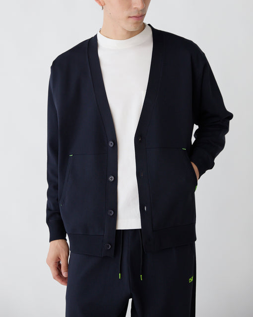 Smooth Tech Knit Cardigan ダークネイビー・ACD-002435 ネイビー（紺色）・_6枚目