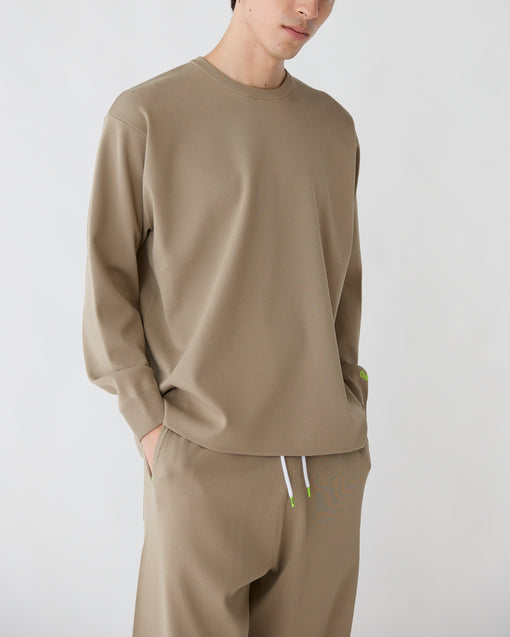 Smooth Tech Knit Long Tee モカ・ACD-002434 ベージュ(薄茶色)・_5枚目