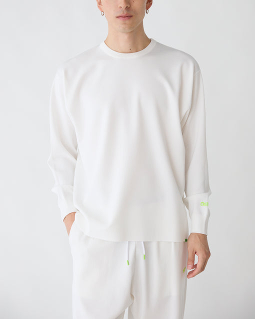 Smooth Tech Knit Long Tee ホワイト・ACD-002440 ホワイト(白色)・_4枚目