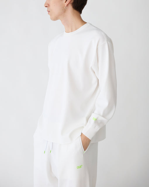 Smooth Tech Knit Long Tee ホワイト・ACD-002440 ホワイト(白色)・_5枚目
