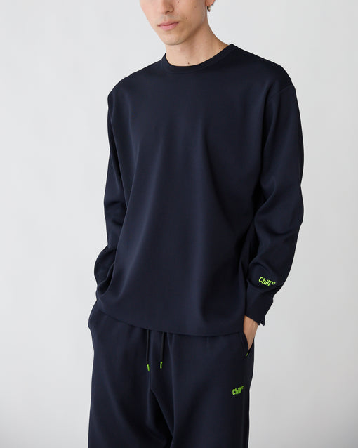Smooth Tech Knit Long Tee ダークネイビー・ACD-002438 ネイビー(紺色)・_4枚目