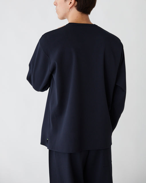 Smooth Tech Knit Long Tee ダークネイビー・ACD-002438 ネイビー(紺色)・_5枚目