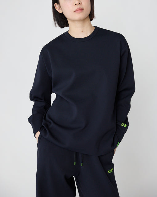 Smooth Tech Knit Long Tee ダークネイビー・ACD-002438 ネイビー(紺色)・_6枚目