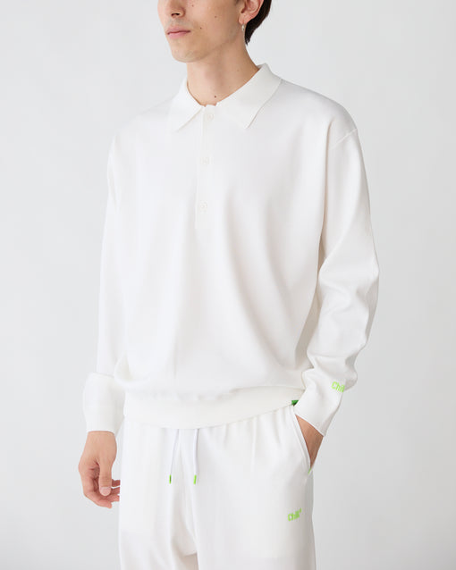 Smooth Tech Knit Long Polo ホワイト・ACD-002443 ホワイト(白色)・_5枚目