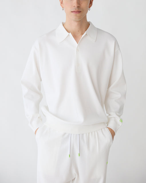 Smooth Tech Knit Long Polo ホワイト・ACD-002443 ホワイト（白色）・_6枚目