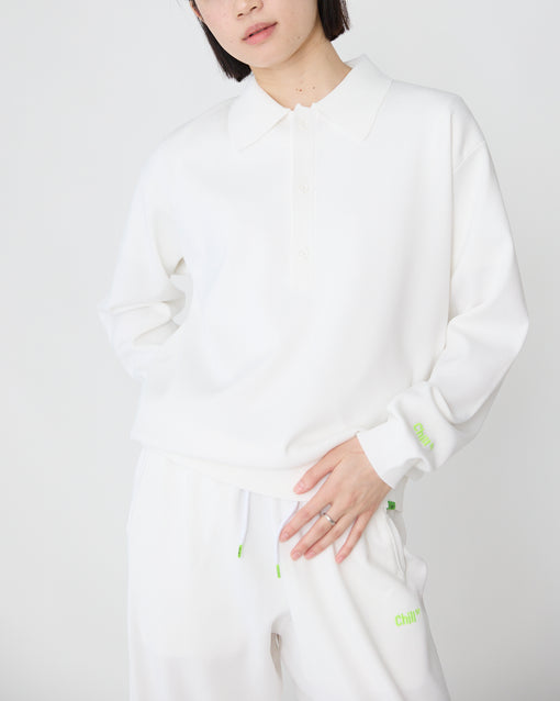 Smooth Tech Knit Long Polo ホワイト・ACD-002443 ホワイト(白色)・_7枚目