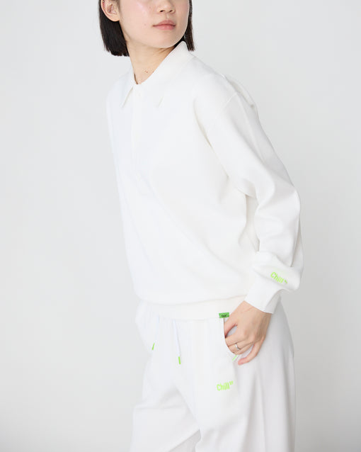 Smooth Tech Knit Long Polo ホワイト・ACD-002443 ホワイト（白色）・_8枚目