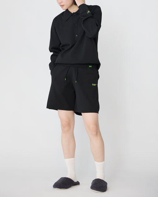 Smooth Tech Knit Long Polo ブラック・ACD-002441 ブラック（黒色）・_12枚目