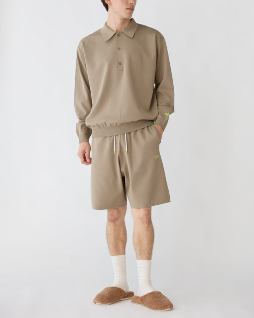 Smooth Tech Knit Long Polo モカ・ACD-002439 ベージュ（薄茶色）・_10枚目