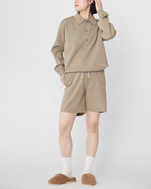 Smooth Tech Knit Long Polo モカ・ACD-002439 ベージュ（薄茶色）・_12枚目