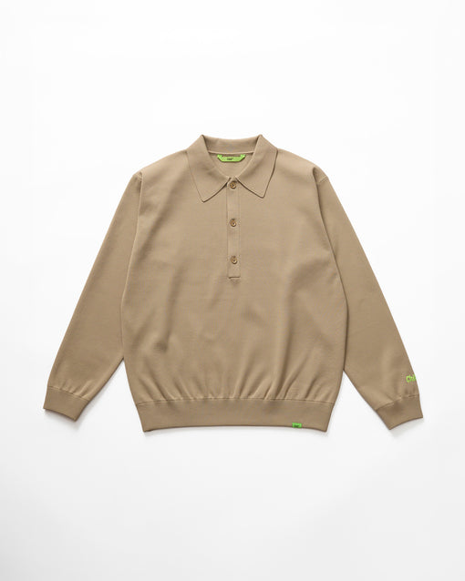 Smooth Tech Knit Long Polo モカ ACD-002439 beige