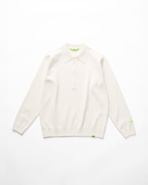 Smooth Tech Knit Long Polo ホワイト ACD-002443 white
